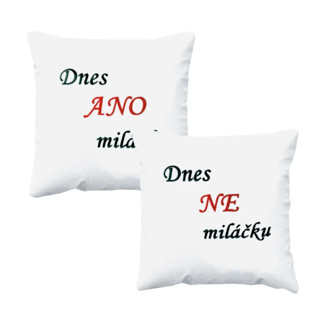 Dekorační polštářek Polštář Dnes ano-ne miláčku