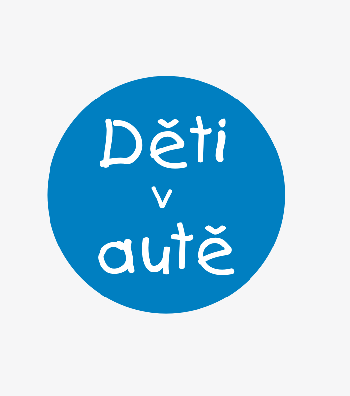 Samolepky na auto - Děti v autě