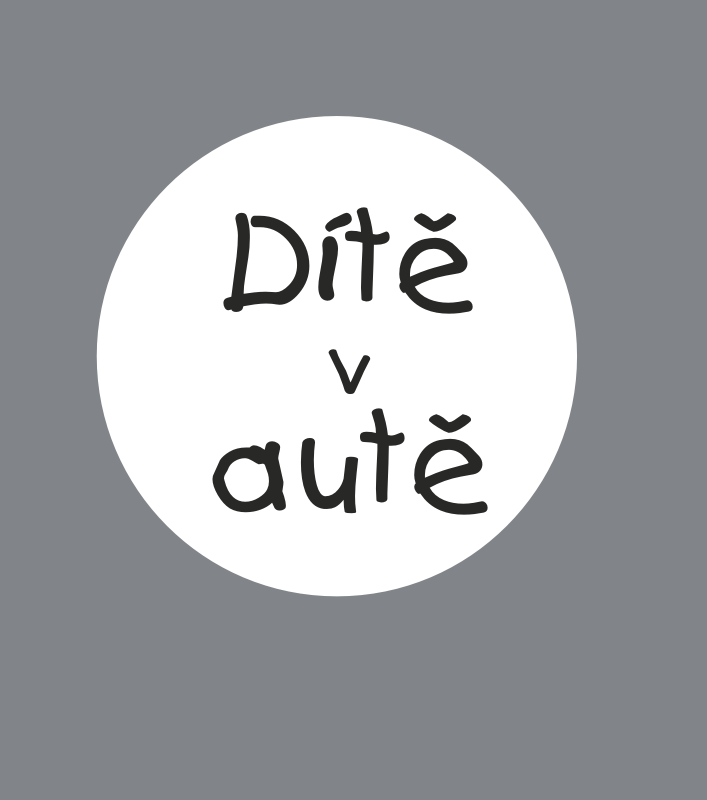 Samolepky na auto - Dítě v autě