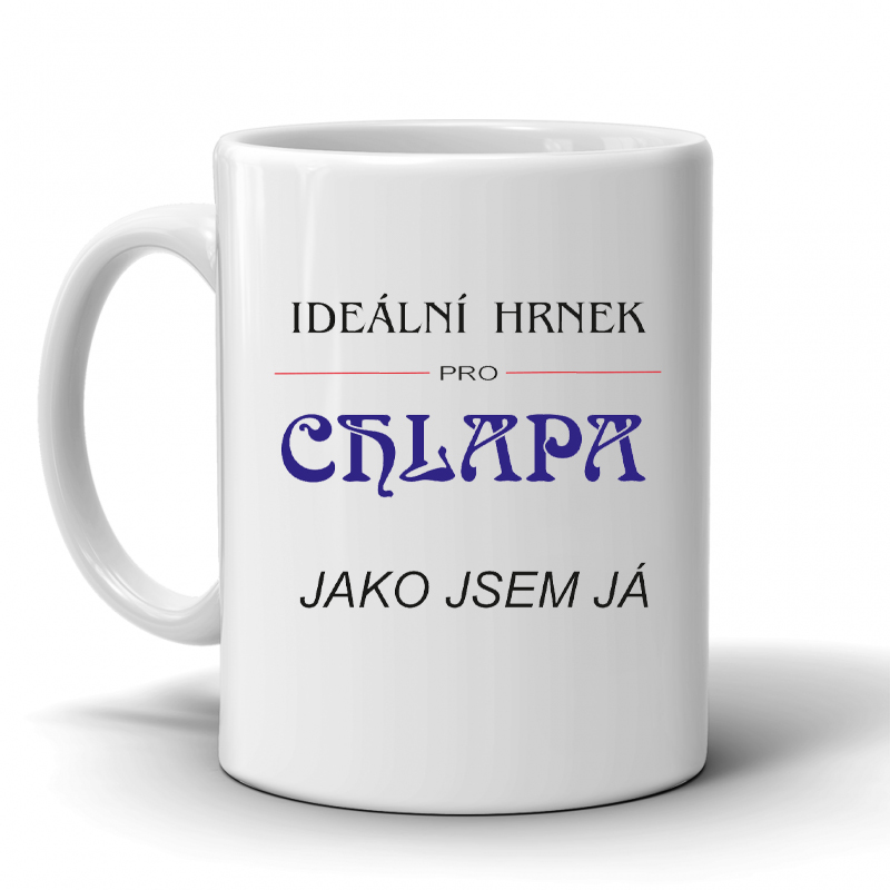 Keramický hrnek Ideální hrnek pro chlapa, 300ml, bílý
