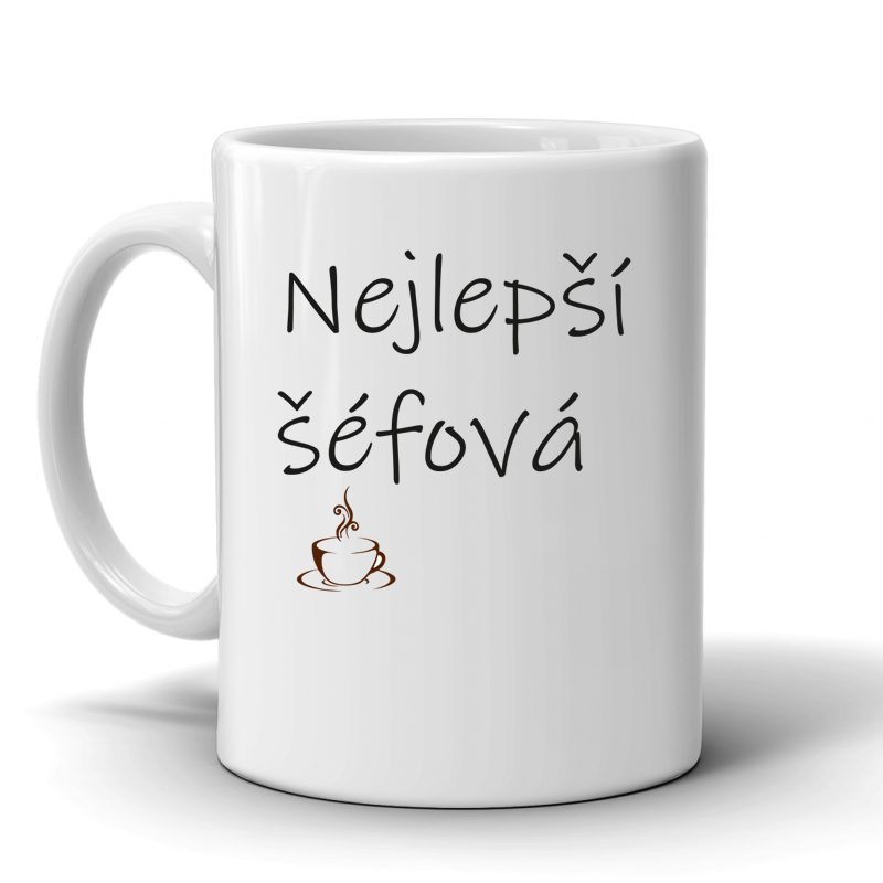 Keramický hrnek, Nejlepší šéfová, 300ml, bílý