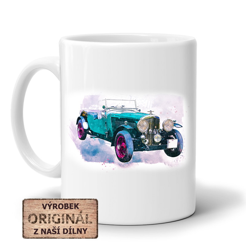 Keramický hrnek, Auto č.3, 300ml, bílý