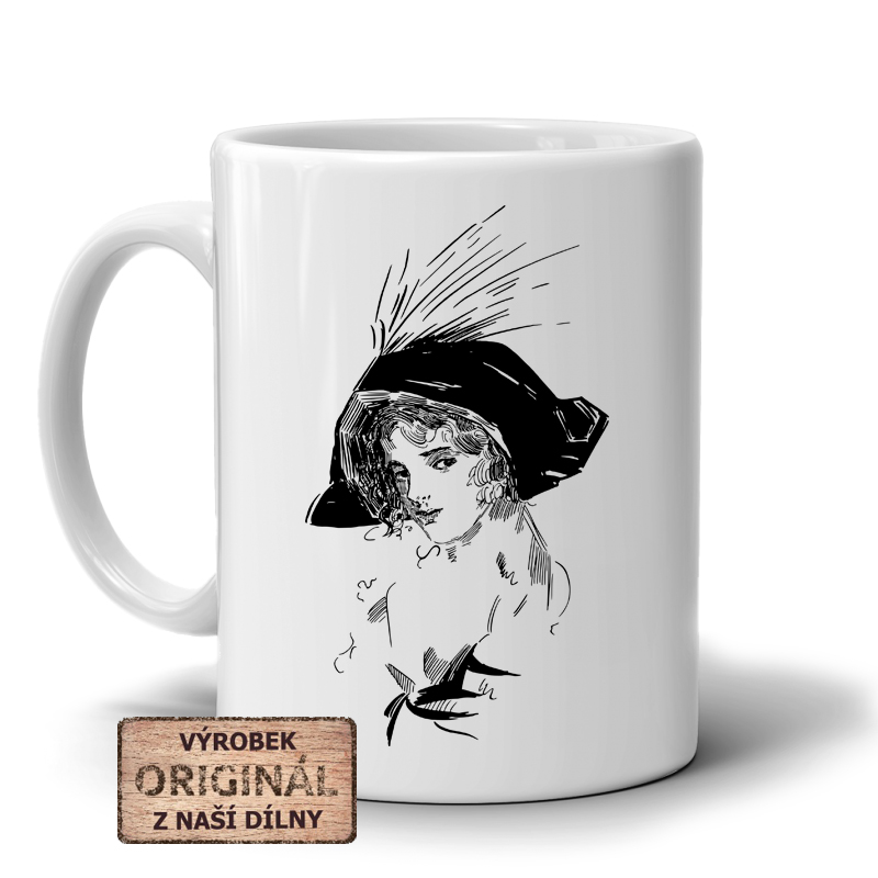 Keramický hrnek, Lady, 300ml, bílý