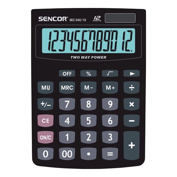 Stolní kalkulačka Sencor SEC 340/12 - 12místný displej