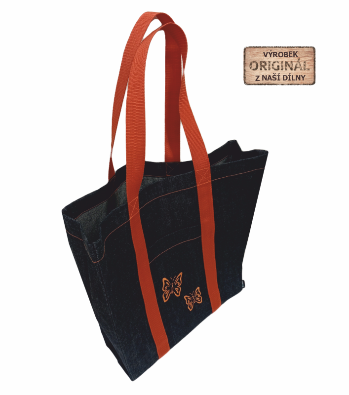 Taška Shopper bag - oranžový popruh