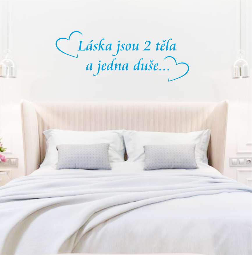 Samolepky na zeď - Láska jsou 2 těla...