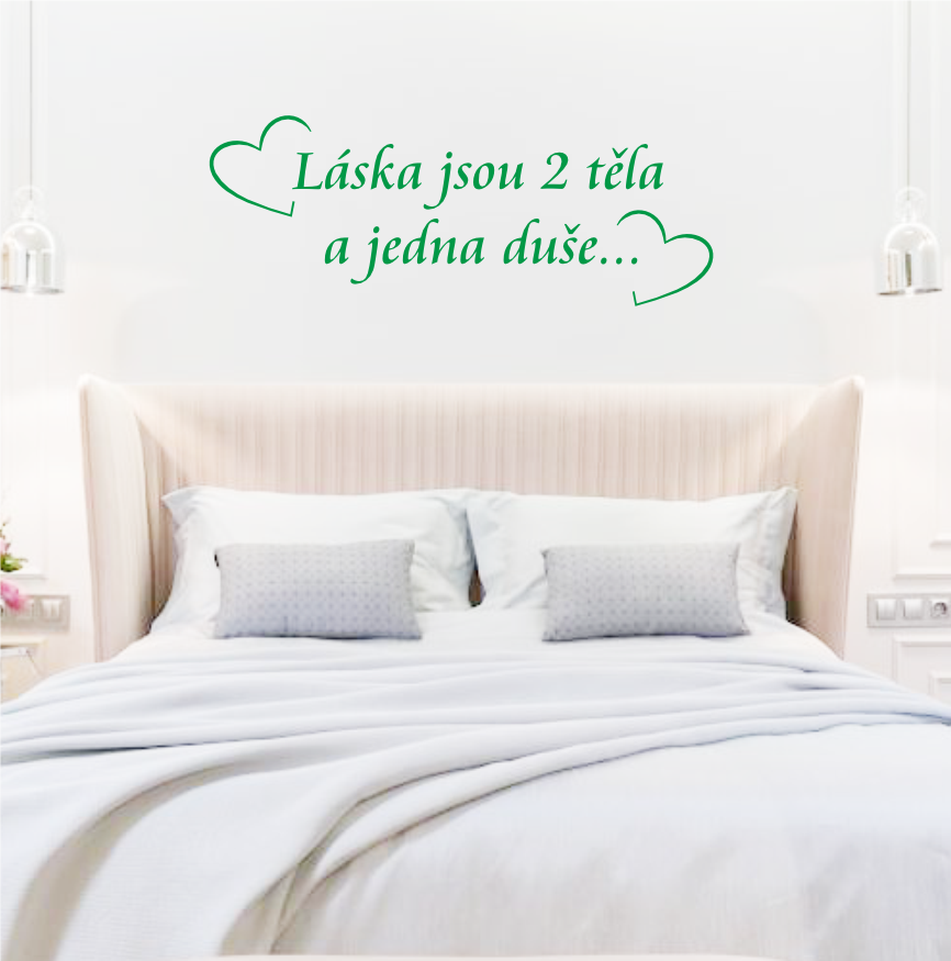 Samolepky na zeď - Láska jsou 2 těla...