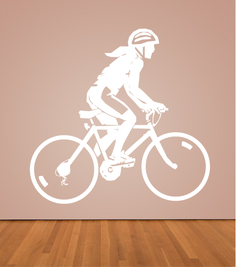 Samolepky na zeď - Cyklistka