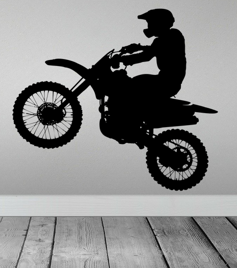 Samolepky na zeď - Motokrosař