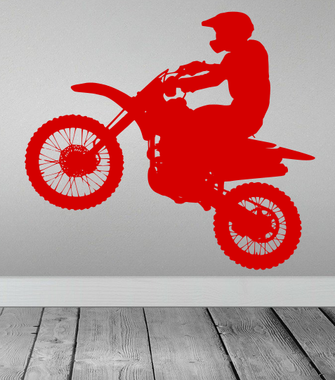 Samolepky na zeď - Motokrosař