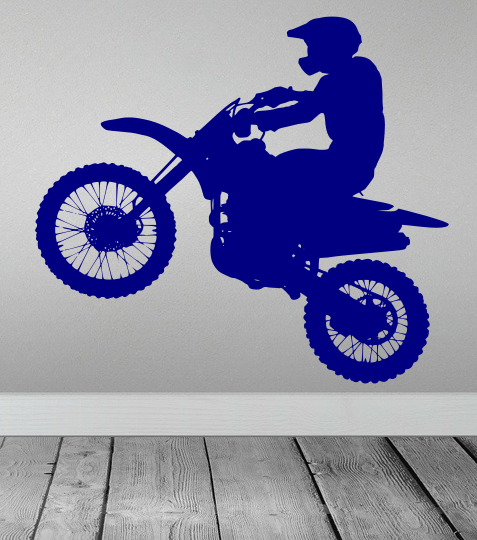 Samolepky na zeď - Motokrosař
