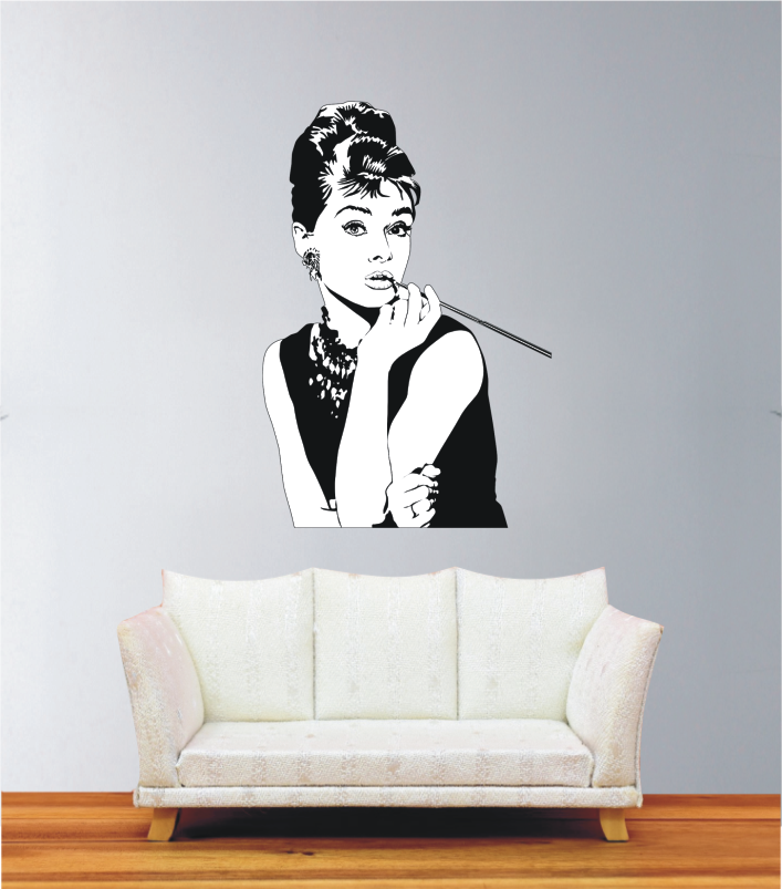 Samolepky na zeď - Audrey Hepburn