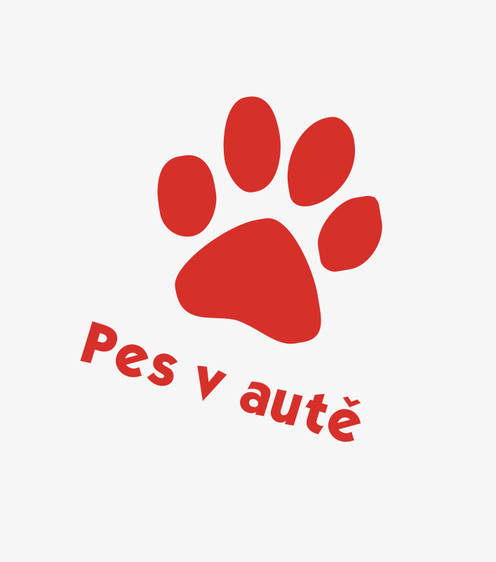 Samolepky na auto - Pes v autě