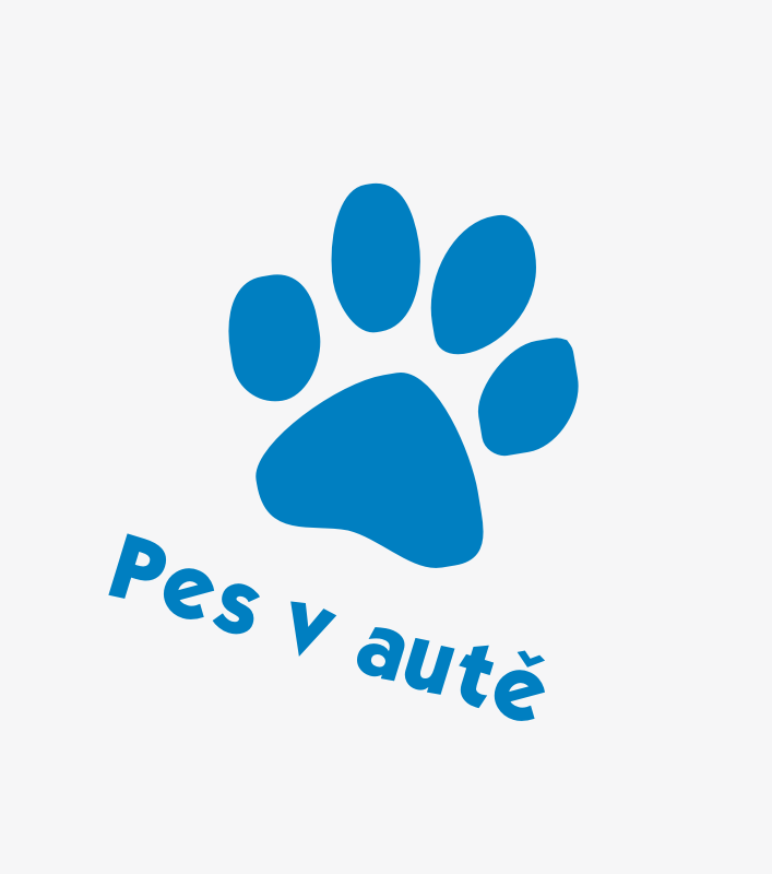 Samolepky na auto - Pes v autě