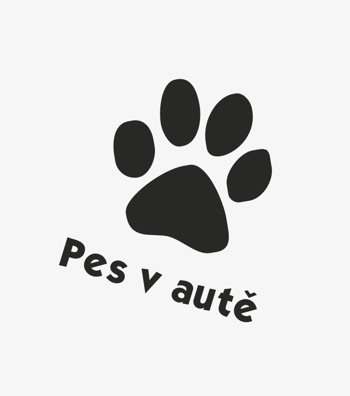 Samolepky na auto - Pes v autě