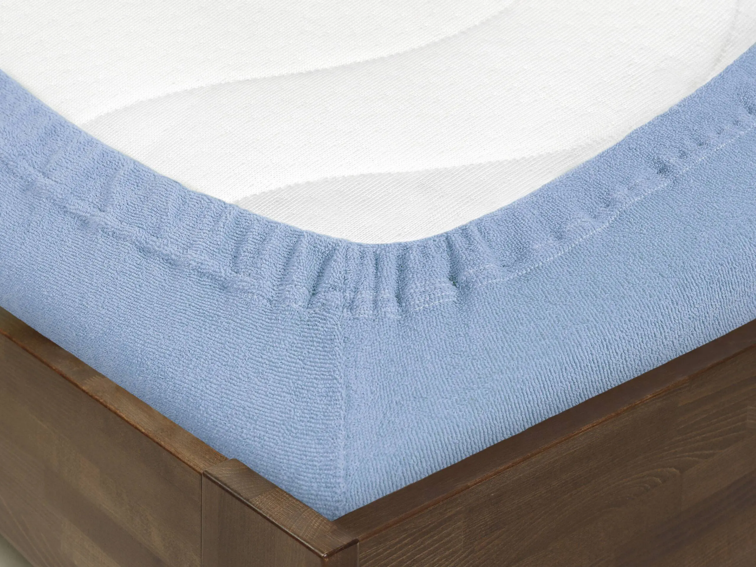 Dětské froté napínací prostěradlo – nebeský modré 