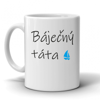 Keramický hrnek, Báječný táta, 300ml, bílý