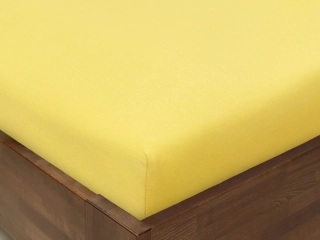 Dětské jersey napínací prostěradlo – žluté