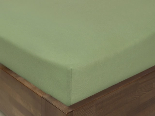 Dětské jersey napínací prostěradlo – khaki